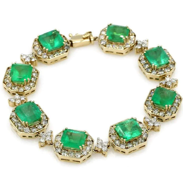 EMERALD AND DIAMOND BRACELET