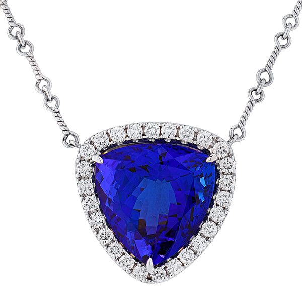 20.97ct Tanzanite & Diamond Necklace