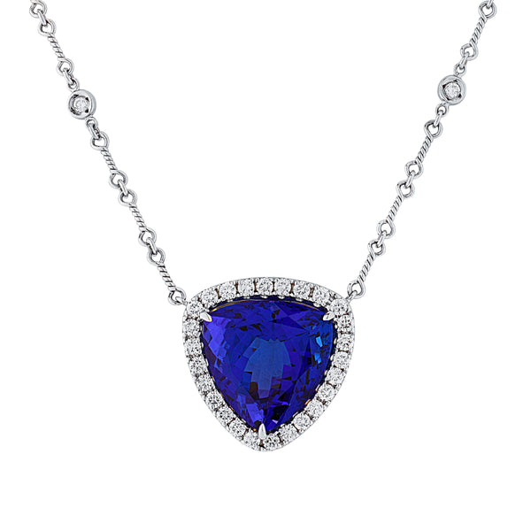 20.97ct Tanzanite & Diamond Necklace