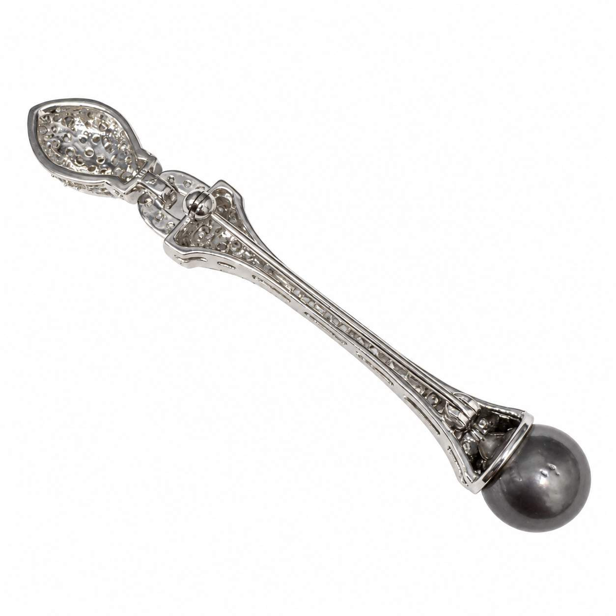 Tahitian Pearl & Diamond Brooch