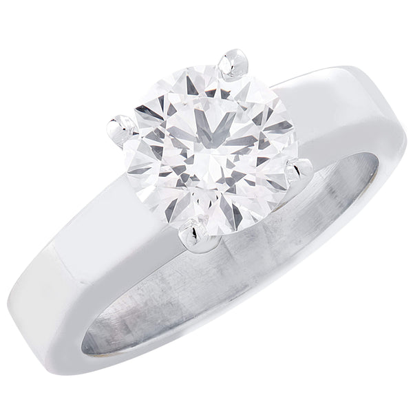Cartier 1.70ct Round Brilliant Cut Diamond Solitaire Engagement Ring