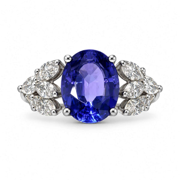 Tanzanite & Diamond Cluster Ring