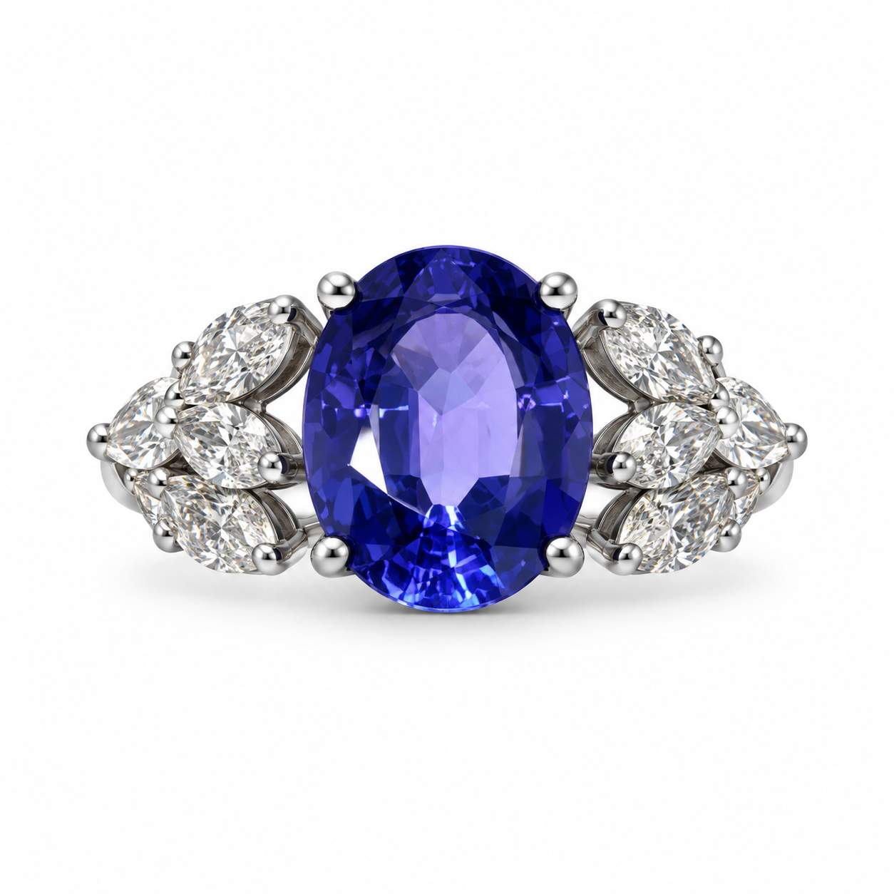 Tanzanite & Diamond Cluster Ring