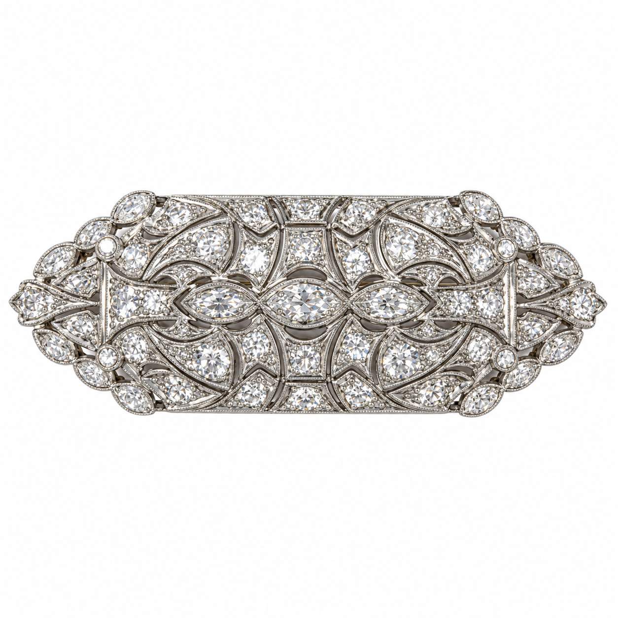 Korrin Brothers Art Deco Diamond Brooch