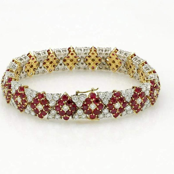BEAUTIFUL RUBY AND DIAMOND BRACELET