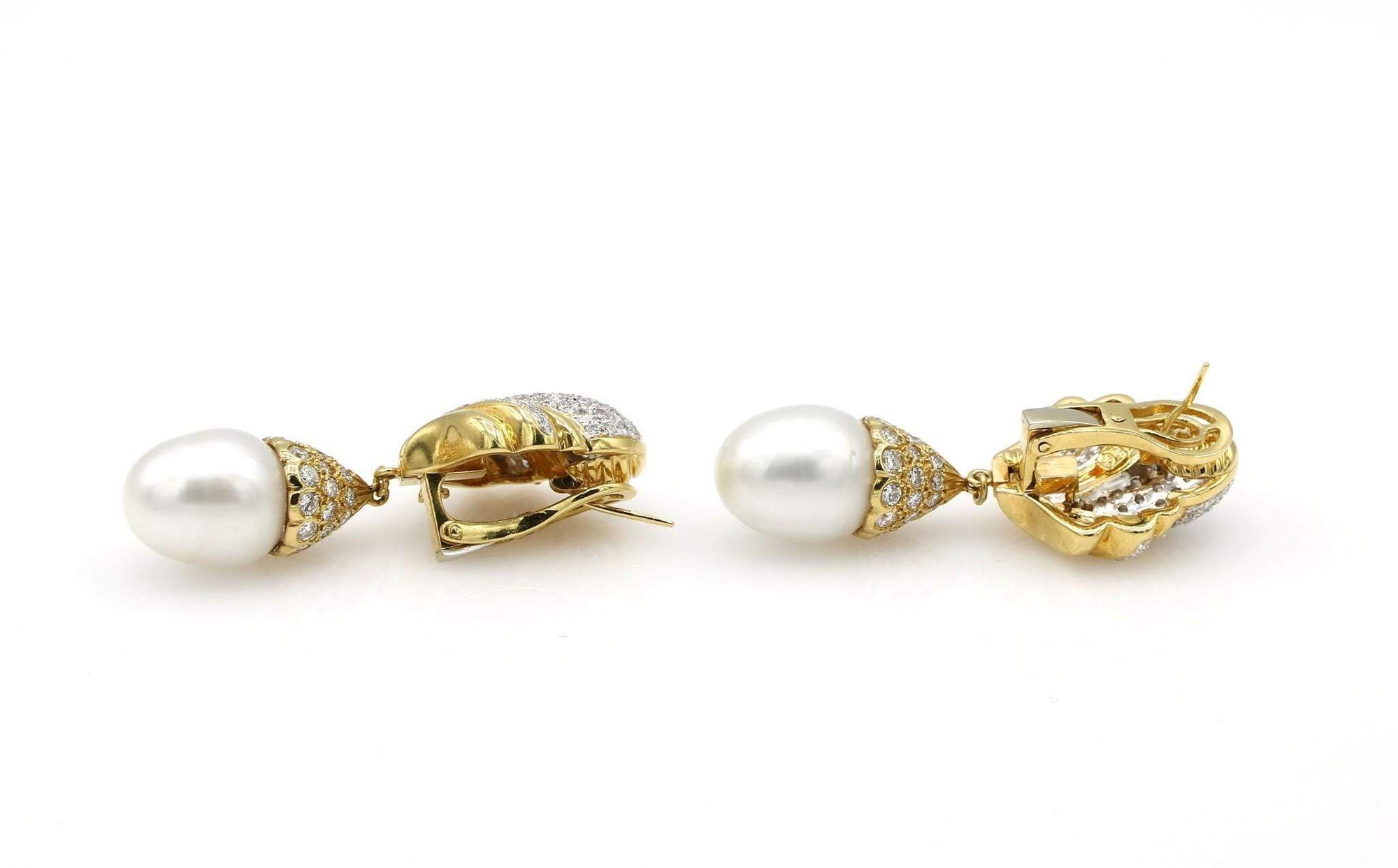 Day & Night South Sea Pearl & Diamond Earrings