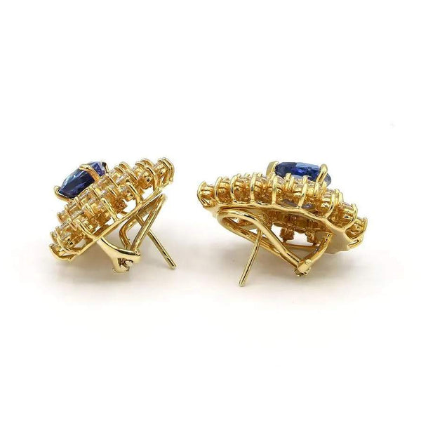 SAPPHIRE AND DIAMOND EARRINGS