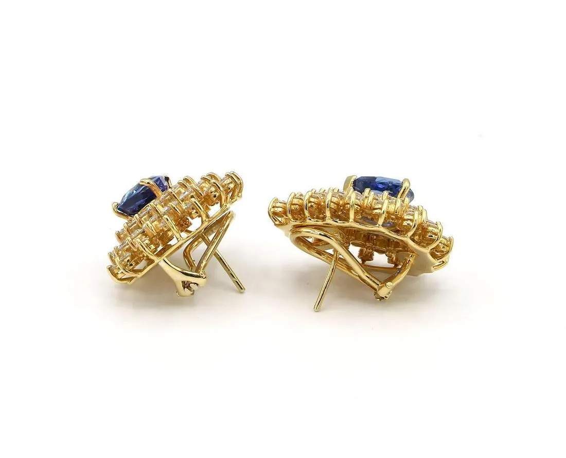 SAPPHIRE AND DIAMOND EARRINGS