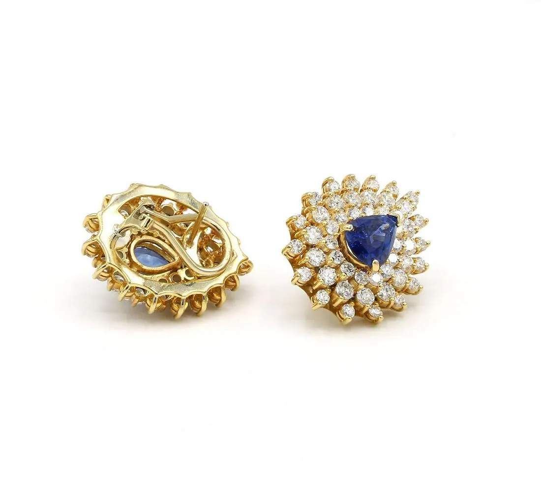 SAPPHIRE AND DIAMOND EARRINGS