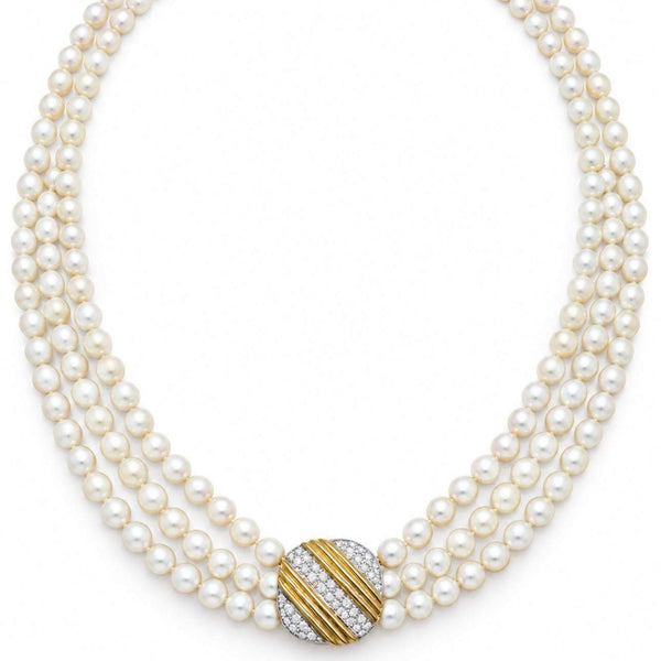 Pearl & Diamond Necklace