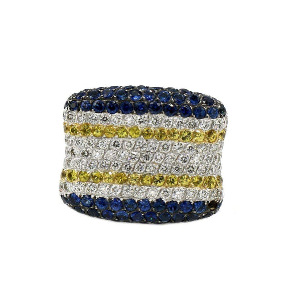 SAPPHIRE AND DIAMOND FASHION RING