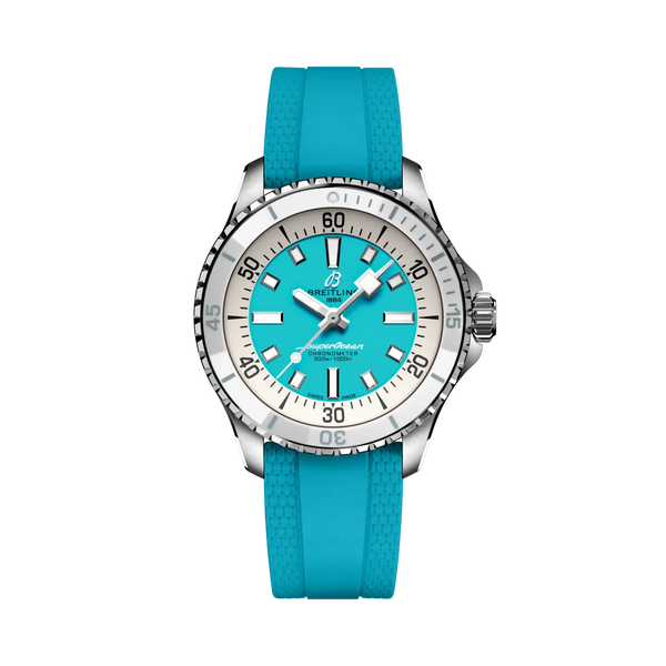 Superocean Automatic 36- Stainless Steel/Turquoise - Provident Jewelry
