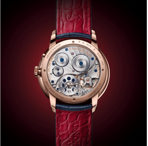 Back View- Perpetual Moon 41.5 Red Gold Watch by Arnold and Son