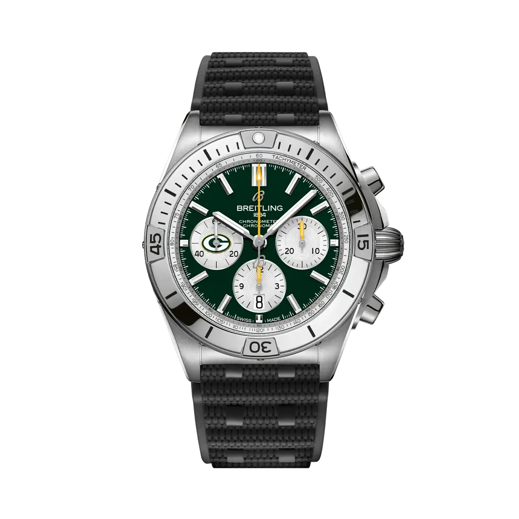 Front View Breitling Green Bay Packers NFL watch
