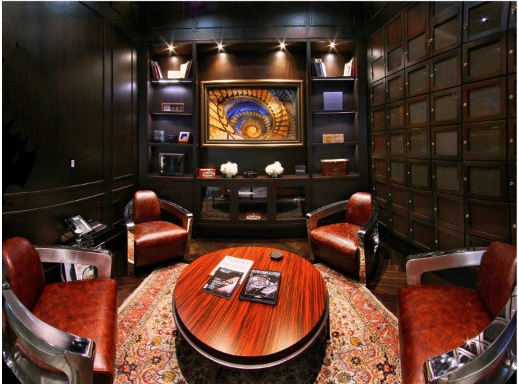 Interior view with the cigar lounge featured.