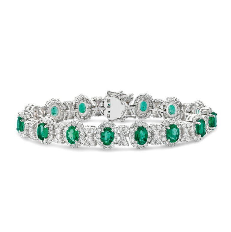 Product Image- Diamond and Emerald Bracelet