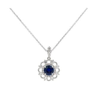Flower Sapphire Necklace