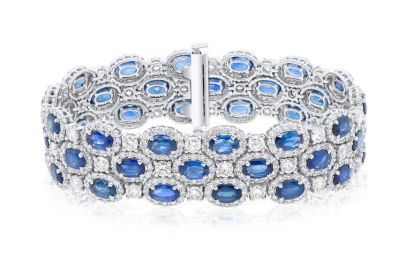 18KW SAPPHIRE DIAMOND BRACELET