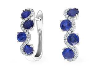 Sapphire And Diamond Earrings