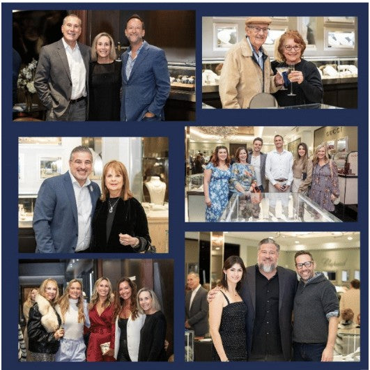 Collage of photos of guests at Provident Jewelry Wellington's Season Kick Off Party