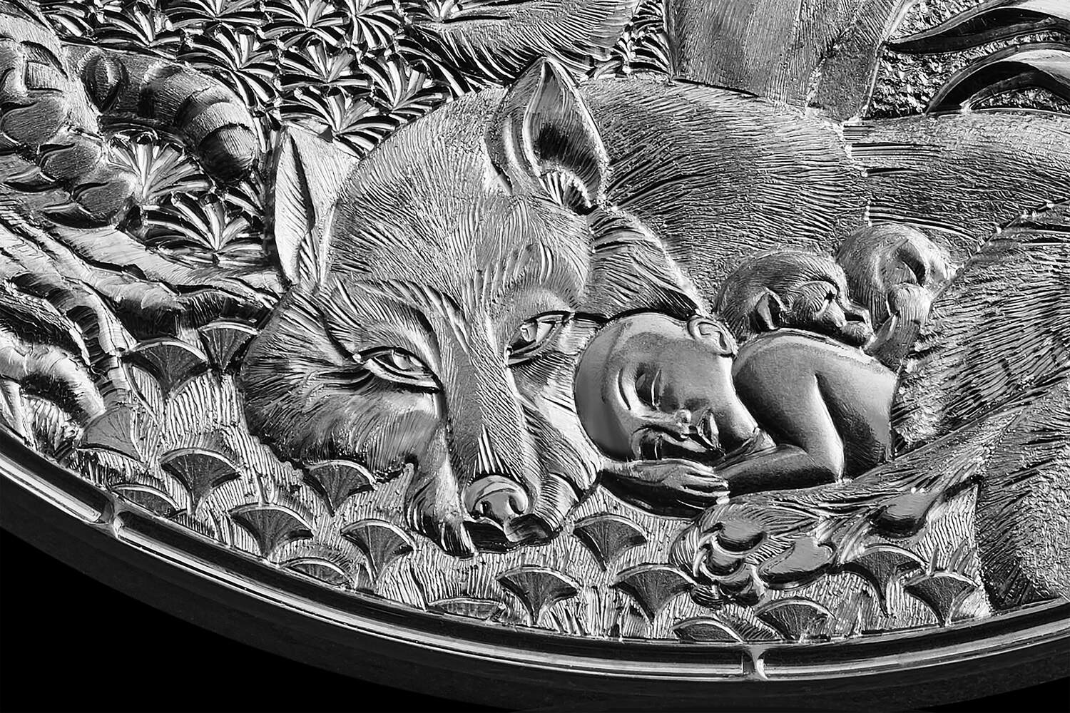 Close up of Eddy Jacquet's Engravings for The Jungle Book