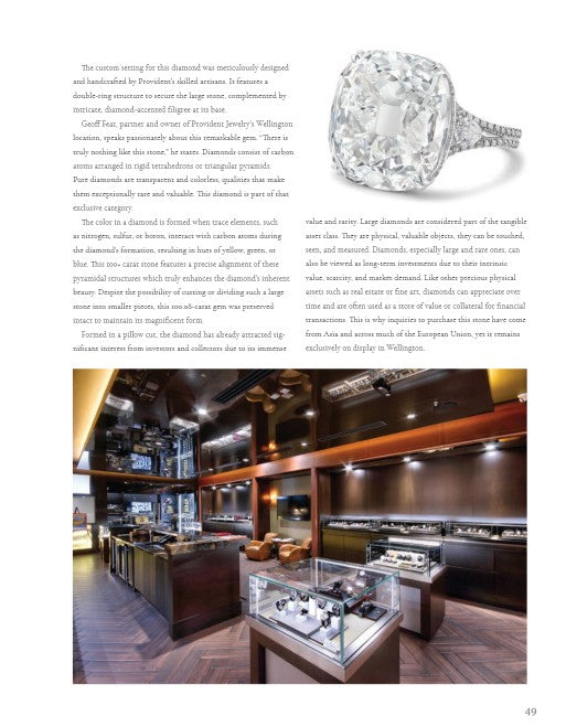 Second page of Provident Jewelry Article in Wellington Quarterly Magazine