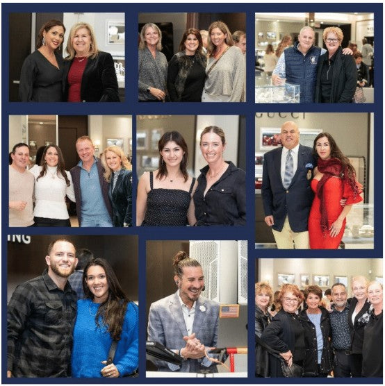 Collage of photos of guests at Provident Jewelry Wellington's Season Kick Off Party