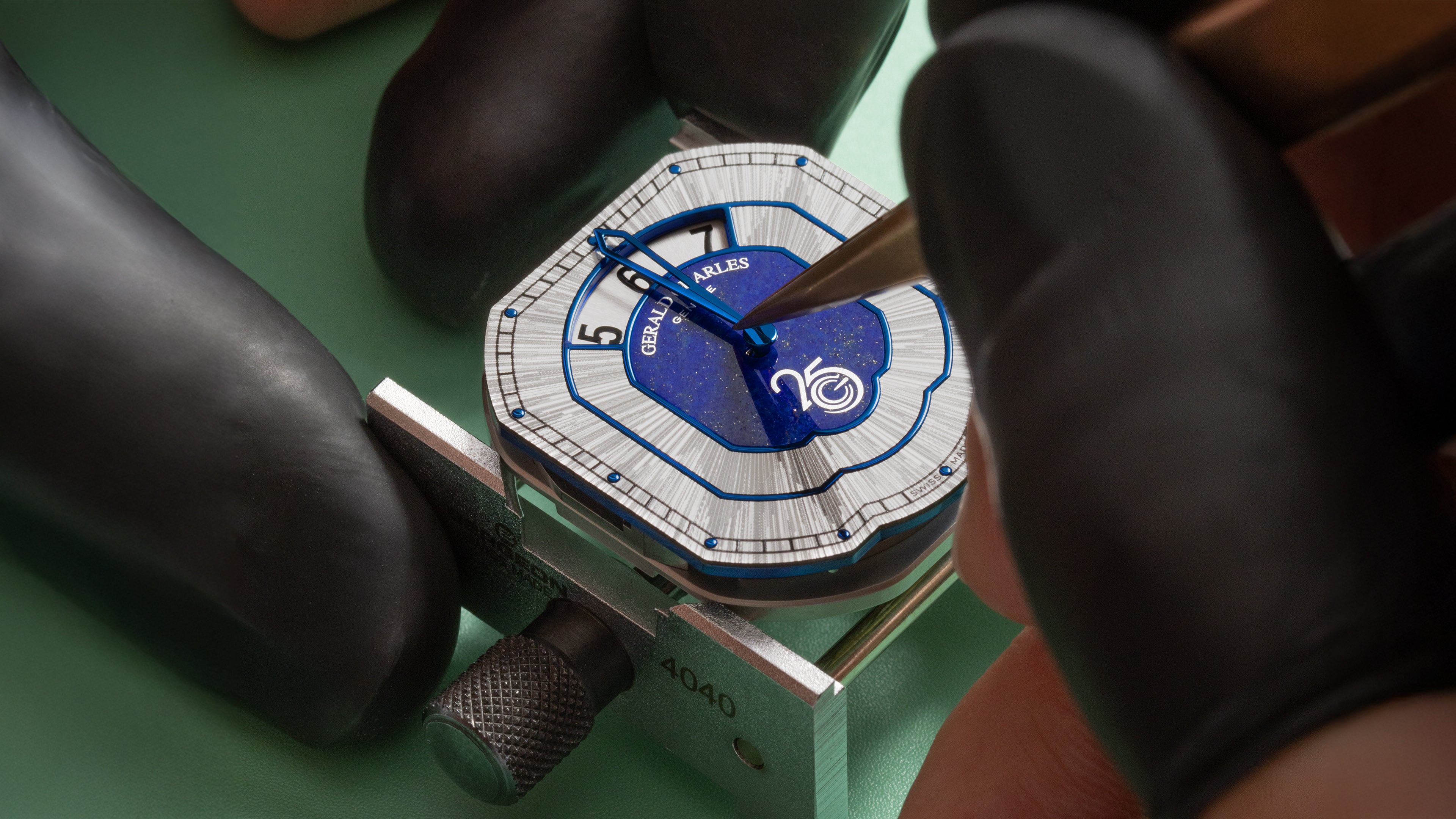 Technical View- Shows close looking or technical watch making craftsmanship