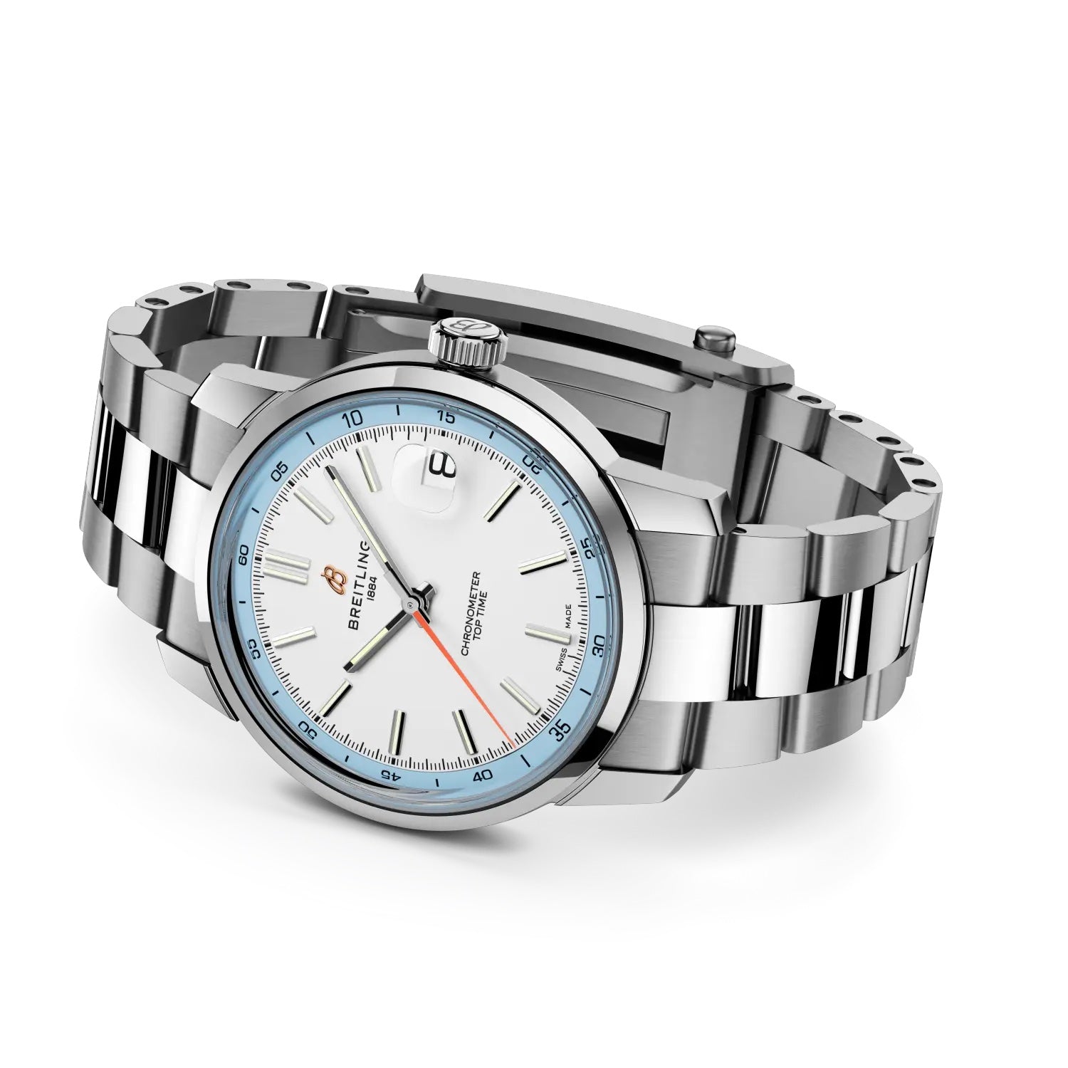 Top Time B31- Stainless Steel/Light Blue - Provident Jewelry E-commerce