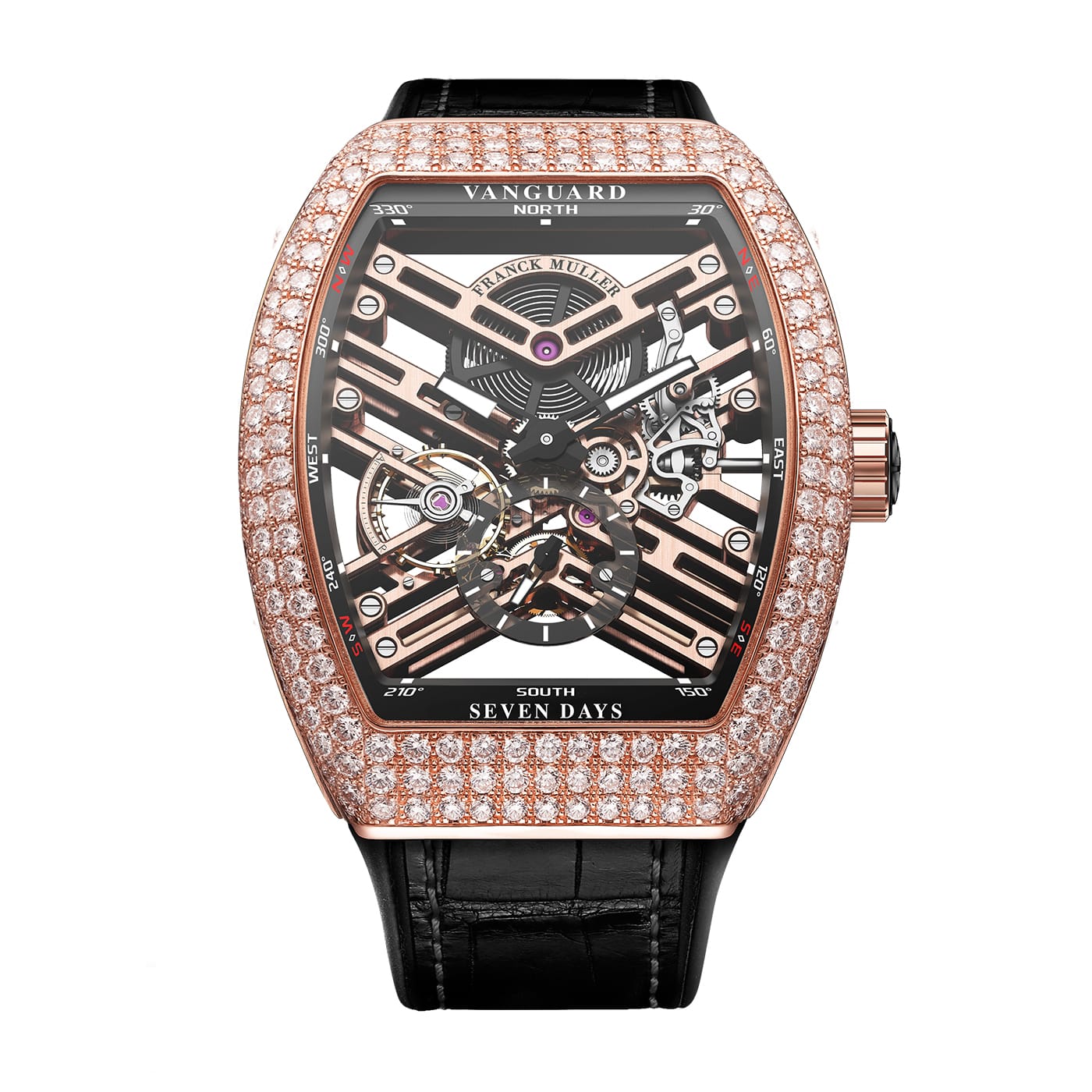 Franck Muller Vanguard Skeletonized Diamond Timepiece - Provident Jewelry
