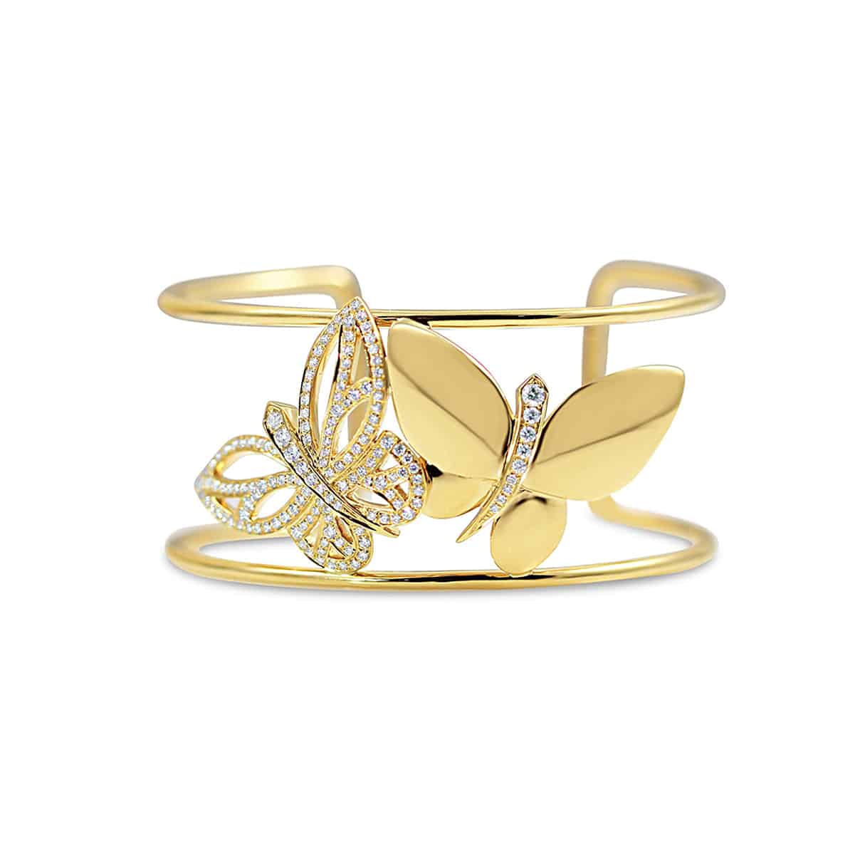 gold butterfly bangle bracelet